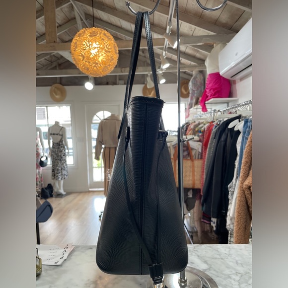 louis vuitton neverfull tote MM black leather epi - Picture 7 of 13